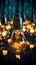 Array of light bulbs creates a dazzling collective illumination