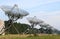 An array of radio telescopes in the Netherlands