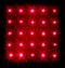 Array of red semiconductor lasers isolated on black