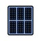 array solar panel color icon vector illustration