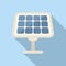 Array solar panel icon flat vector. Heat grid sun