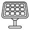 Array solar panel icon outline vector. Heat grid sun