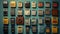 An array of vintage and modern calculators, set against a backdrop of financial literature