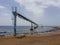 Arrecife airport on the island of Lanzarote, Canary Islands. Spain Image of the sea, beach and panel of lights of indication