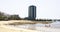 Arrecife beach with building in the background, Lanzarote