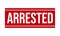 Arrested Rubber Grunge Stamp Seal Stock Vector