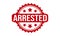 Arrested Rubber Grunge Stamp Seal Stock Vector