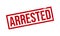 Arrested Rubber Grunge Stamp Seal Vector Illustration