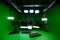 Arri lights in green screen studio for virtual production and vfx