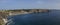 Arrifana beach panorama. Atlantic sea coast in Algarve, the south of Portugal.