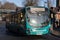 Arriva bus in service for public transport on the road.  Single decker