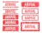Arrival Rubber Stamps Grunge Style With Scratches Set