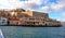 Arrival of the Sliema ferry at La Valletta, the medieval fortified capital of Malta