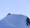 Arriving at capanna rifugio Margherita, the highet hut in Europe