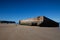 Arromanches beach with rusting floating pontoons, Normandy