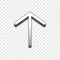 Arrow 3d vector icon. Raised symbol illustration.