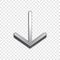 Arrow 3d vector icon. Raised symbol illustration.