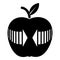 Arrow apple icon, simple black style