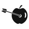 Arrow apple icon, simple style