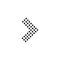 Arrow. Arrow black icon. Arrow vector icon. Cursor icon. Cursor in dots design. Cursor