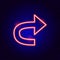 Arrow Back Neon Sign