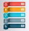 Arrow banner for business infographics. 5 steps design template