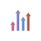 arrow bar chart icon. Element of colored charts and diagrams for mobile concept and web apps. Icon for website design and developm