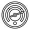 Arrow barometer icon, outline style