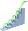 Arrow bounces up business chart