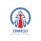 Arrow - business logo template design. Strategy progress sign. Vector illustration.