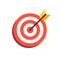 Arrow in center of board. Flat target icon
