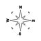 Arrow Compass Icon Vector Logo Template. Complete with eight cardinal directions.