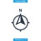 Arrow Compass Icon Vector Logo Template. North Direction.