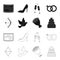 Arrow cupid, dove, bouquet of flowers, wedding cake. Weddin gset collection icons in black,outline style vector symbol