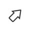 Arrow cursor, isolated pointer icon.