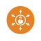 Arrow, decision, direction icon / orange vector