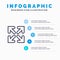 Arrow, Direction, Move Line icon with 5 steps presentation infographics Background