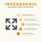 Arrow, Direction, Move Solid Icon Infographics 5 Steps Presentation Background