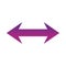 Arrow direction related icon, arrows point two sides gradient style