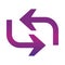 Arrow direction related icon, arrows point two sides gradient style