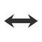 Arrow direction related icon, arrows point two sides silhouette style