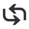 Arrow direction related icon, arrows point two sides silhouette style