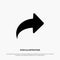 Arrow, Direction, Right, Forward solid Glyph Icon vector