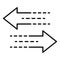 Arrow double direction icon, outline style