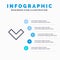 Arrow, Down, Back Line icon with 5 steps presentation infographics Background