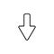 Arrow down line icon symbol