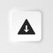 Arrow, down, pyramid neumorphic style vector icon. Simple element illustration from UI concept. Arrow, down, pyramid