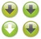 Arrow download green button icon