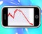 Arrow Falling On Smartphone Shows Risky Investments