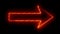 Arrow glow red color laser symbol fast move on bamboo texture background